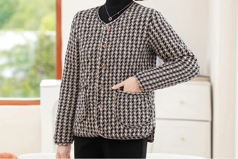 Women's Floral Thickened Autumn and Winter Cotton Coat Warm Cotton Jacket Coat Cold-proof Inner Liner Top