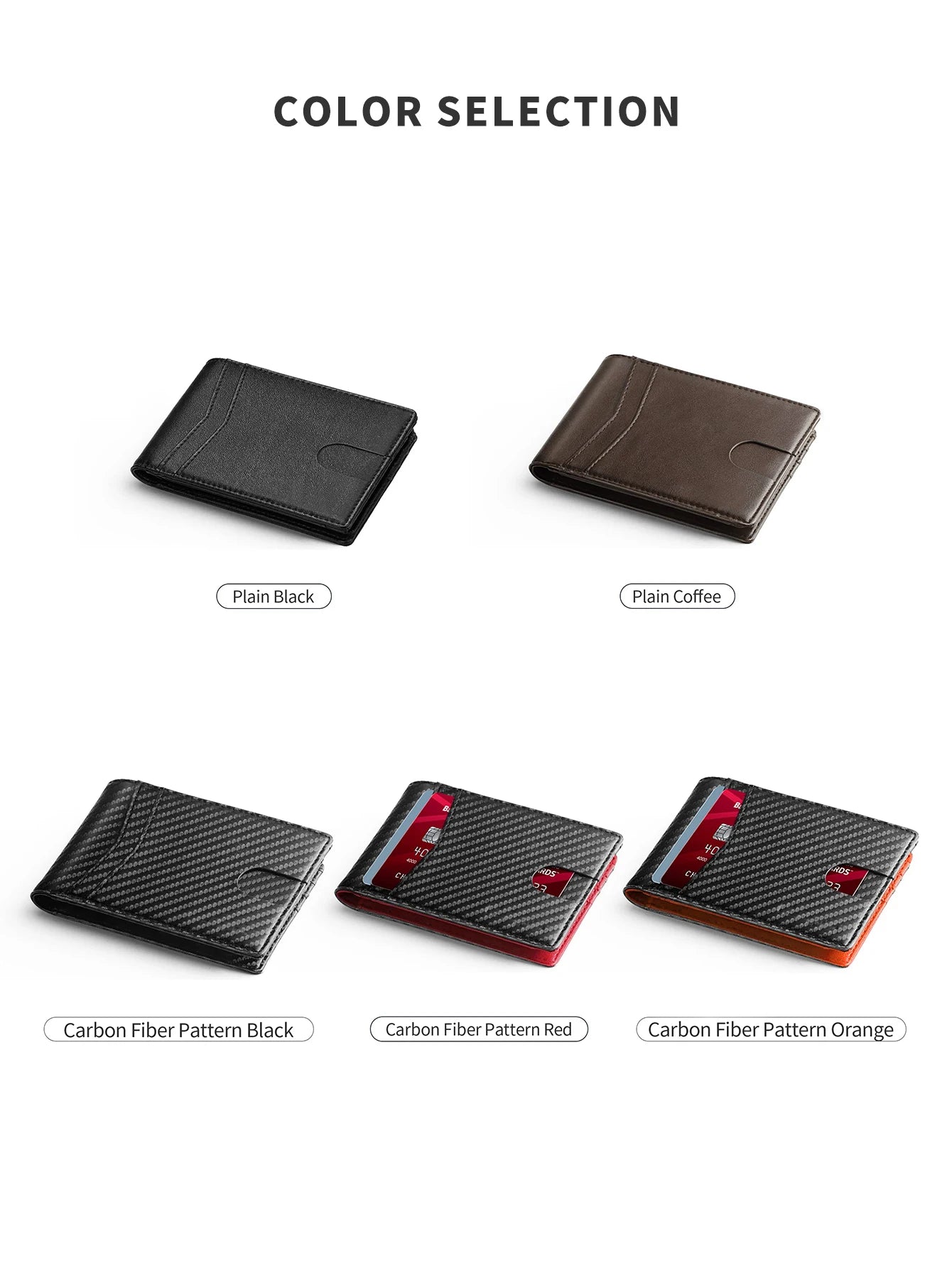 Ultra-thin Trifold Wallet RFID Men's Wallet with ID Window and 13 Card Slots Coin Purse Card Holder