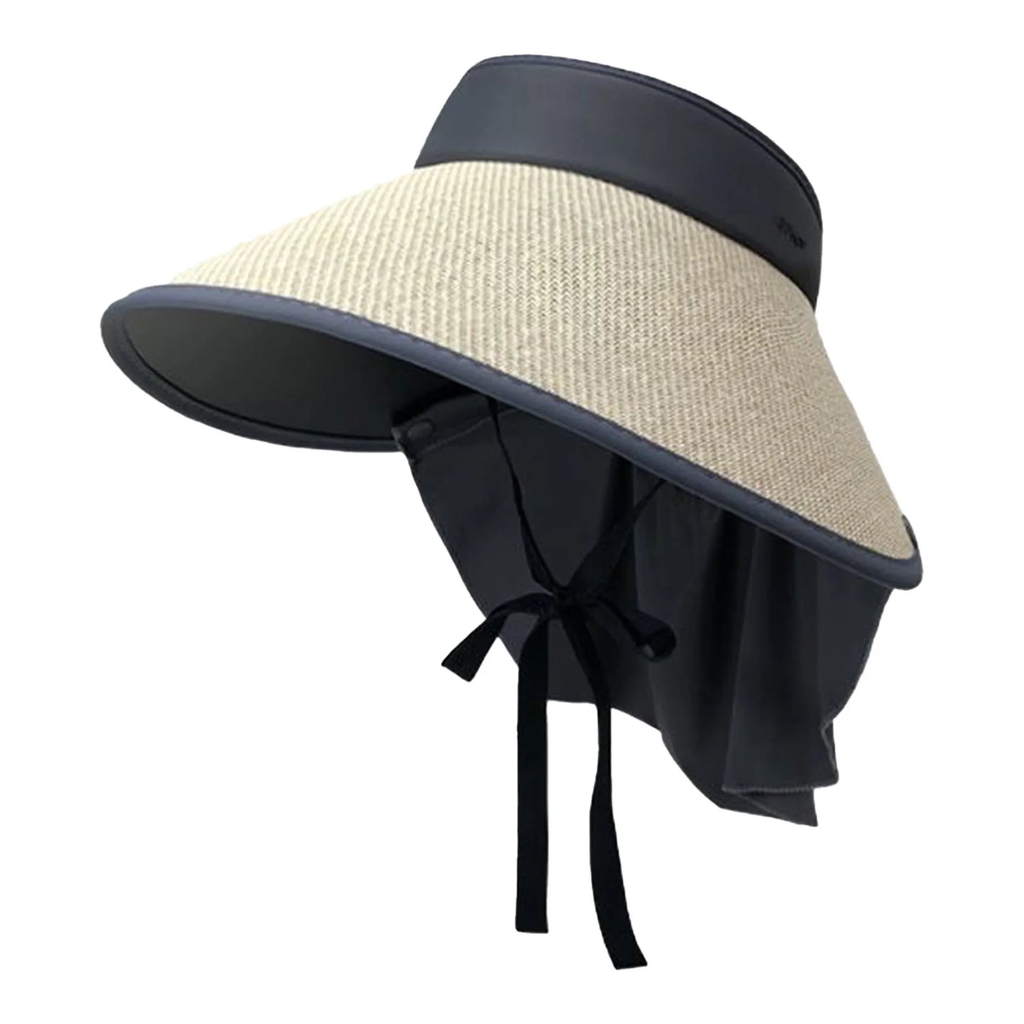 Summer Outdoor Sun Hat For Women Fashionable Casual Wide Brimmed Hat Portable Fisherman Hat With Removable Sunscreen Shawl