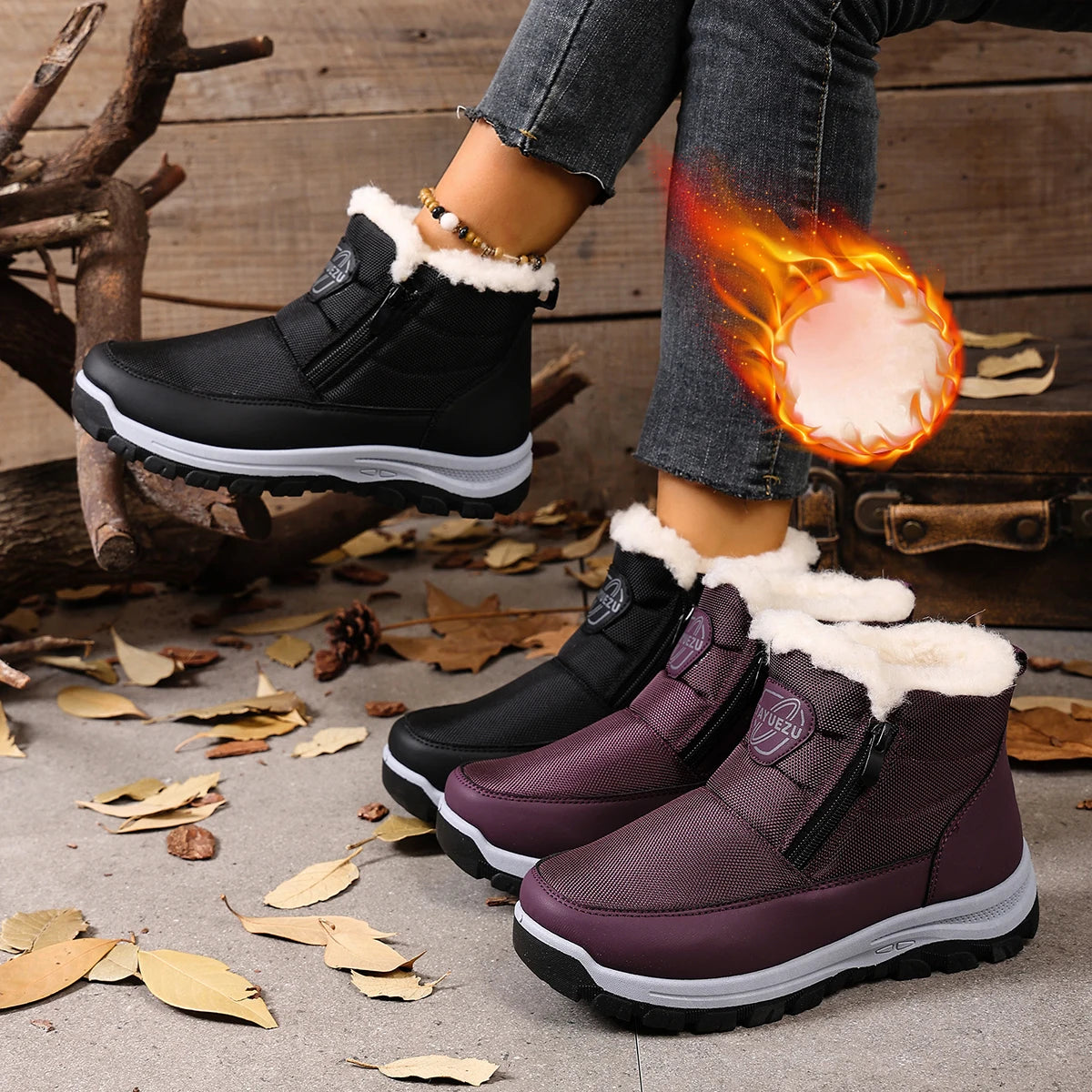 Women's cotton shoes for winter 2025 outdoor leisure anti-cold and warm skid-proof and wear-resistant sole free shoes for women