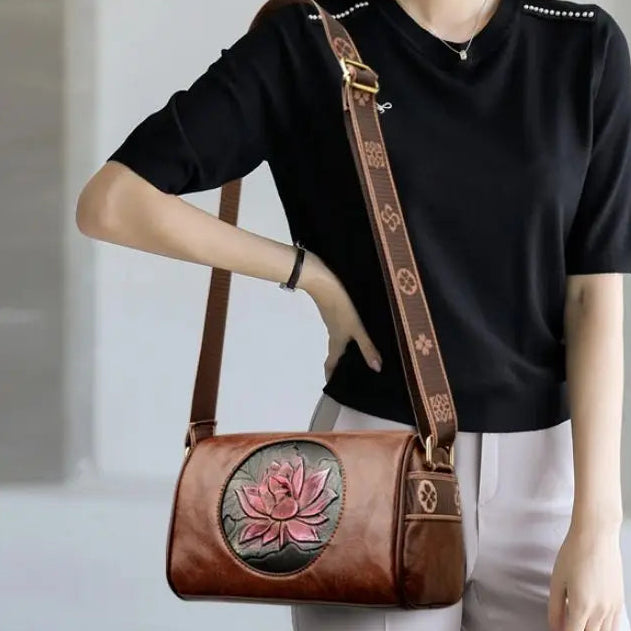 Casual Women Handbag Soft Leather Shoulder Crossbody Bags for Women 2026 New Fashion Print Ladies Messenger Tote Bag